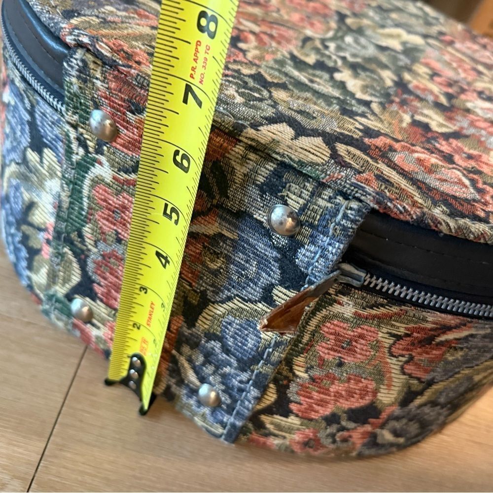 MCM Vintage Floral Tapestry Luggage Hat Box - Picture 6 of 6